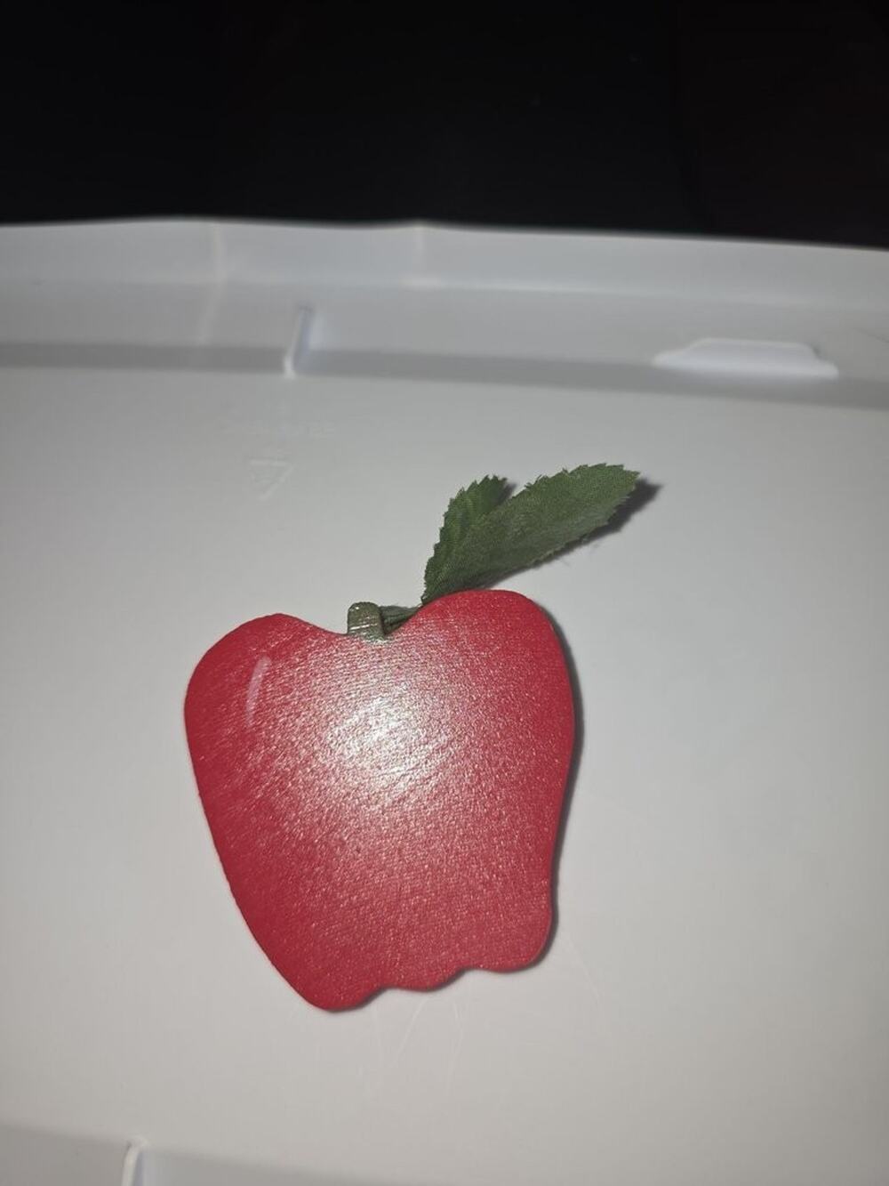 Vintage Wooden Apple Brooch by Old Mill Crafts